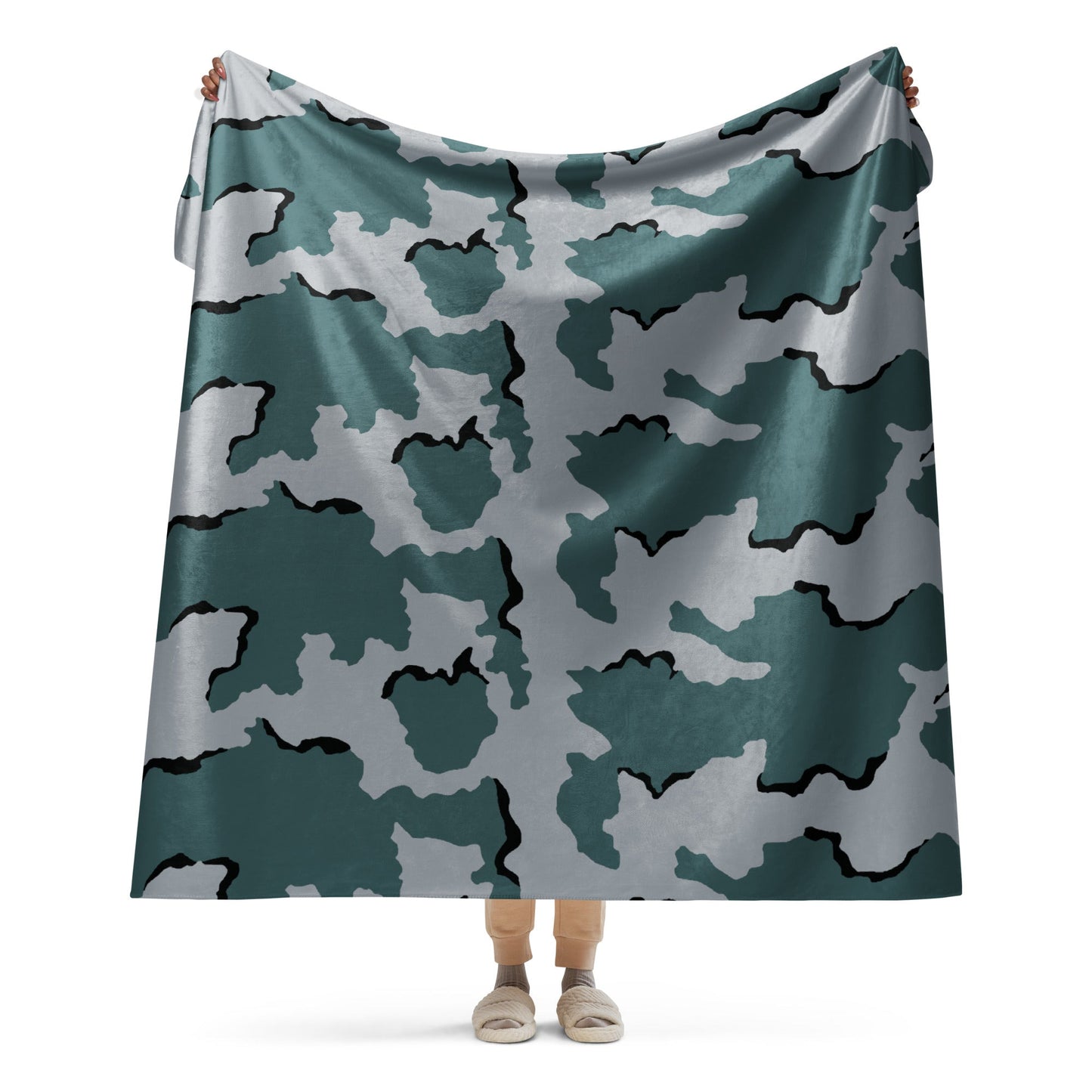 American Coffee Stain Urban CAMO Sherpa blanket - 60″×80″ - Blankets