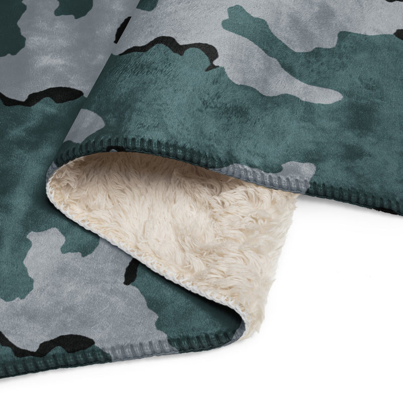 Coffee Stain Urban CAMO Sherpa Blanket