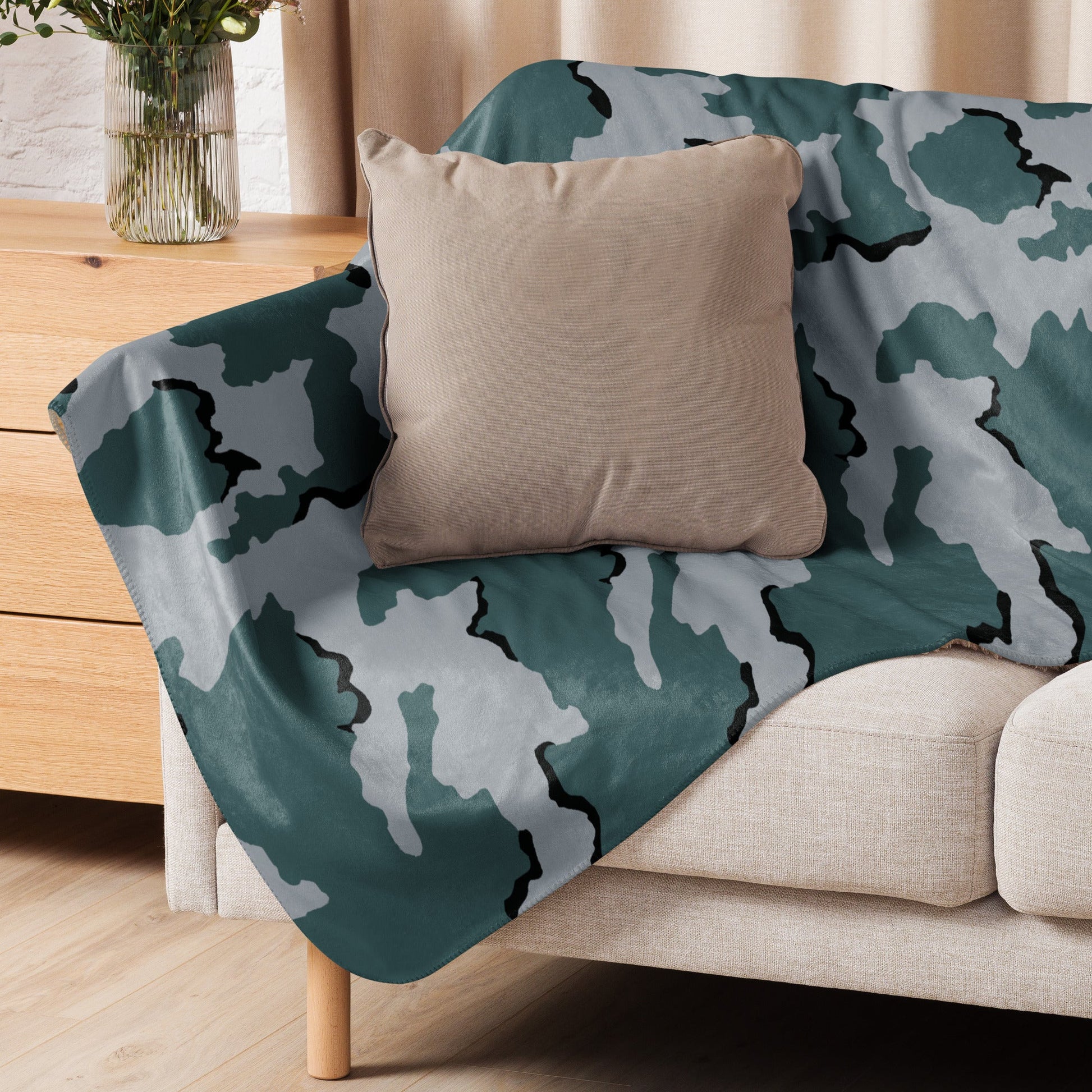 American Coffee Stain Urban CAMO Sherpa blanket - Blankets