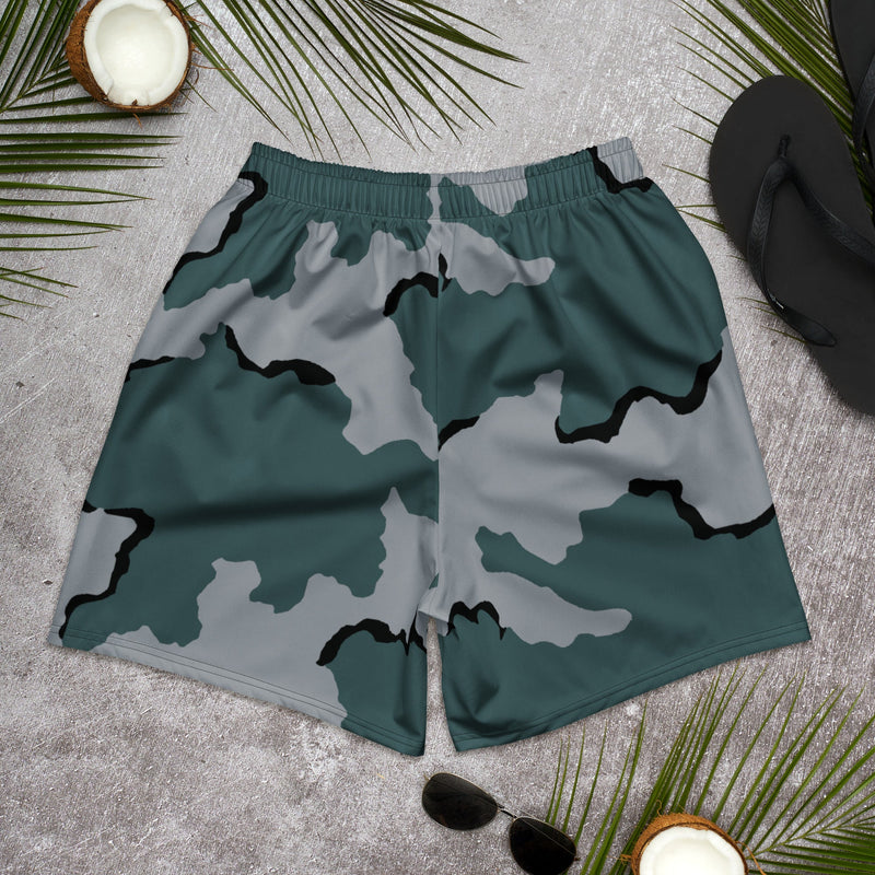 Coffee Stain Urban CAMO Unisex Athletic Long Shorts