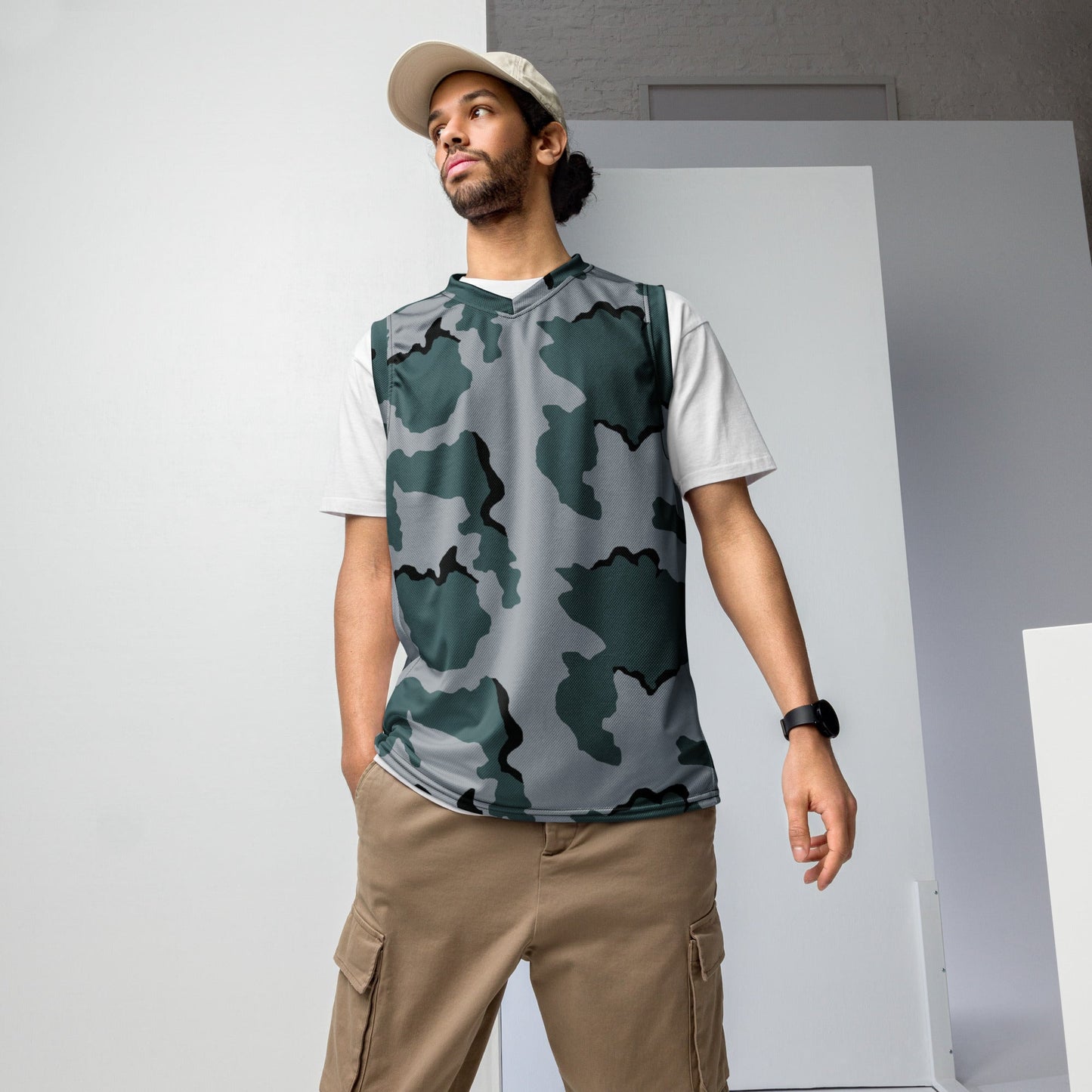 American Coffee Stain Urban CAMO Unisex Basketball Jersey - 2XS