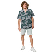 Coffee Stain Urban CAMO Unisex Short-Sleeve Button Shirt - Button-Up