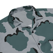 Coffee Stain Urban CAMO Unisex Short-Sleeve Button Shirt - Button-Up