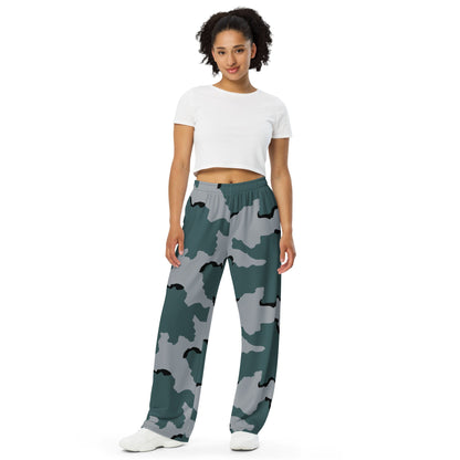 American Coffee Stain Urban CAMO unisex wide-leg pants - Wide-leg Pants