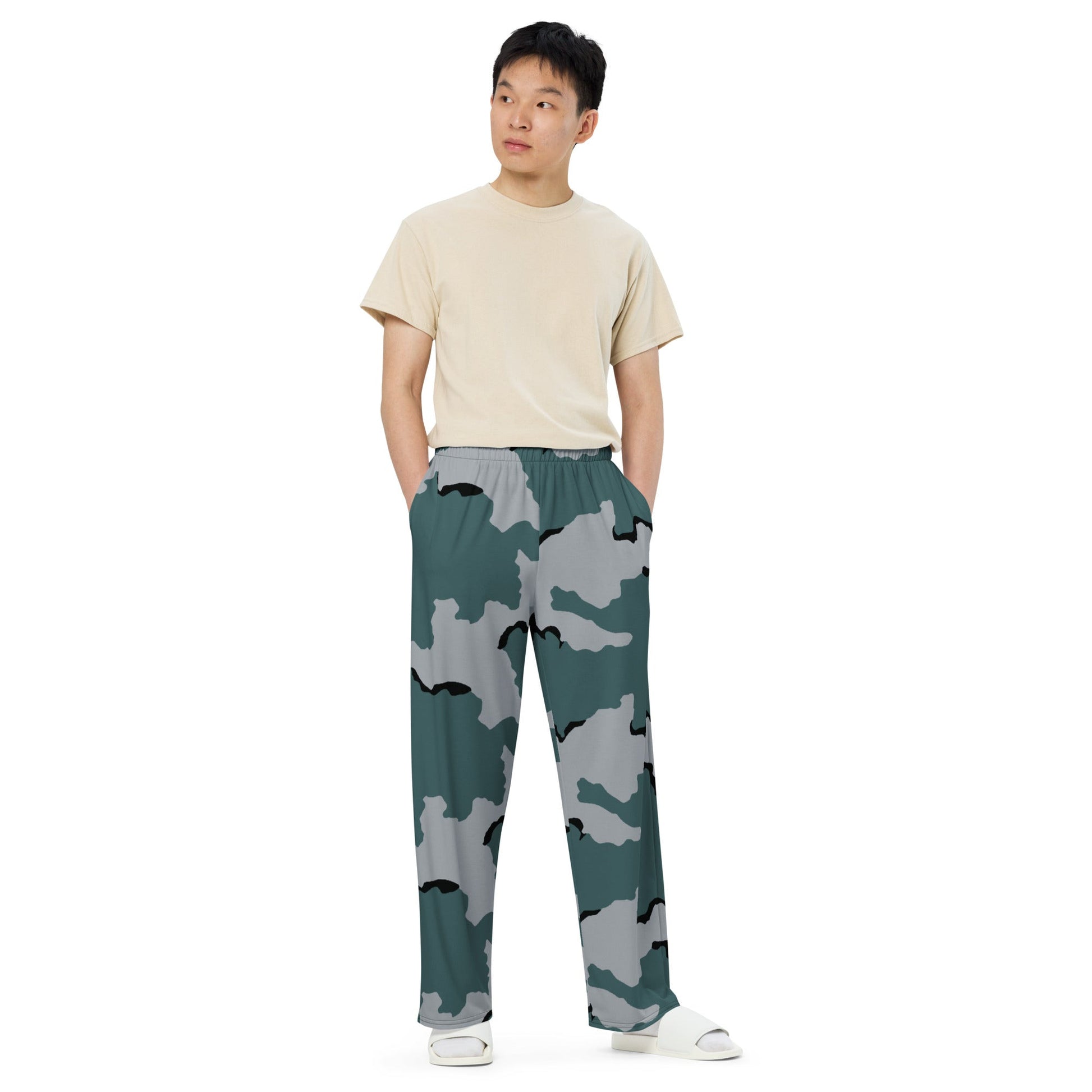 American Coffee Stain Urban CAMO unisex wide-leg pants - Wide-leg Pants