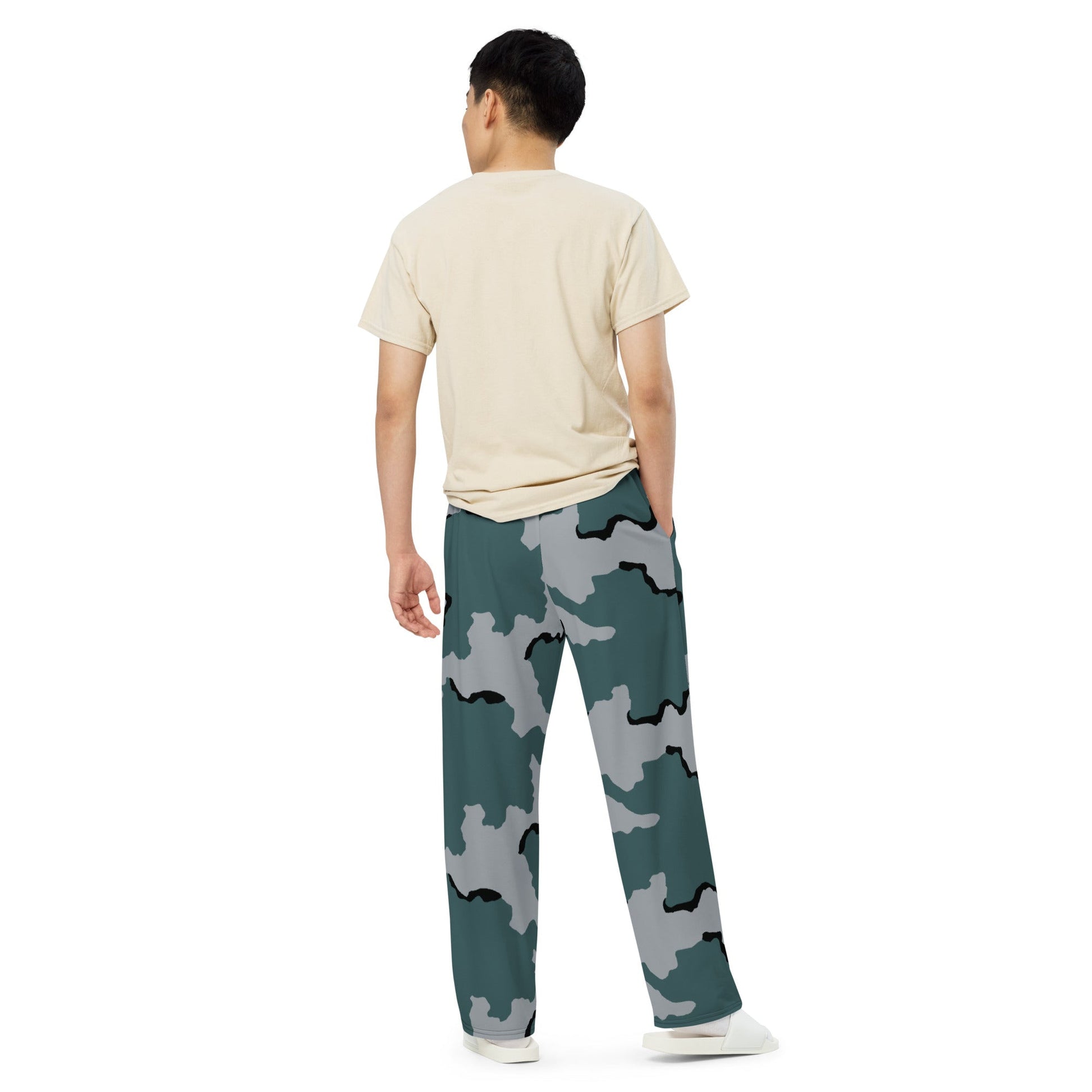 American Coffee Stain Urban CAMO unisex wide-leg pants - Wide-leg Pants