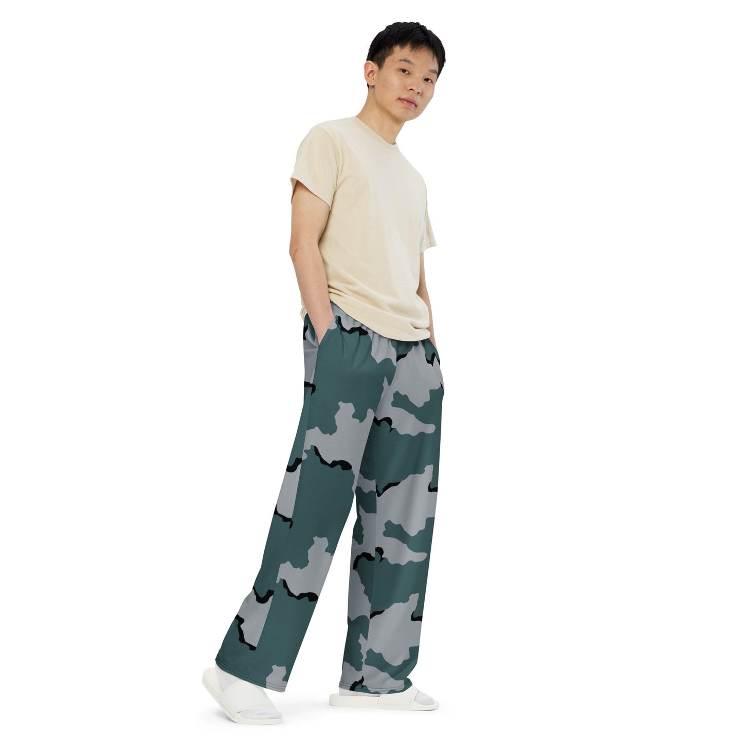 American Coffee Stain Urban CAMO unisex wide-leg pants - Wide-leg Pants