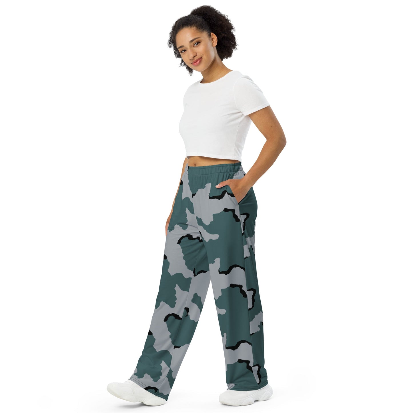 American Coffee Stain Urban CAMO unisex wide-leg pants - Wide-leg Pants
