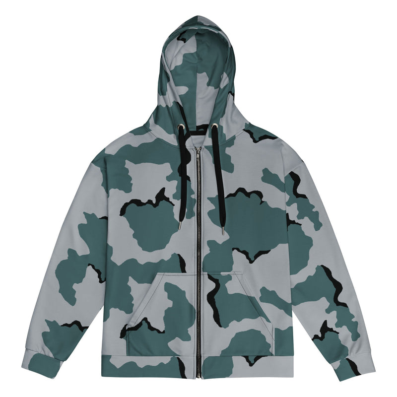 Coffee Stain Urban CAMO Unisex Zip Hoodie - 2XS