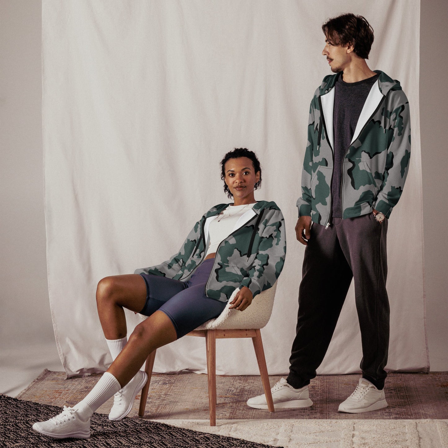 American Coffee Stain Urban CAMO Unisex zip hoodie - Zip Hoodies