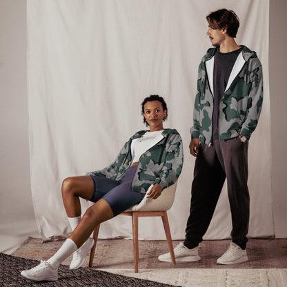 American Coffee Stain Urban CAMO Unisex zip hoodie - Zip Hoodies