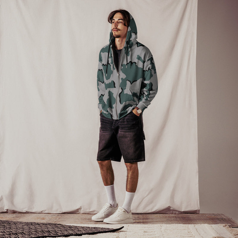 Coffee Stain Urban CAMO Unisex Zip Hoodie