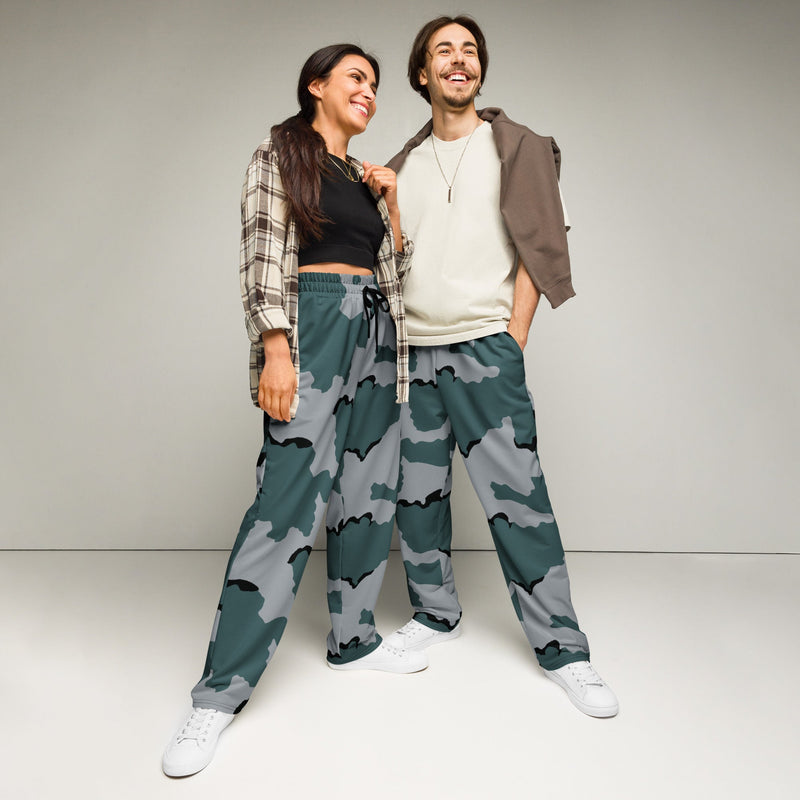 Coffee Stain Urban CAMO Unisex Wide-Leg Joggers - 2XS