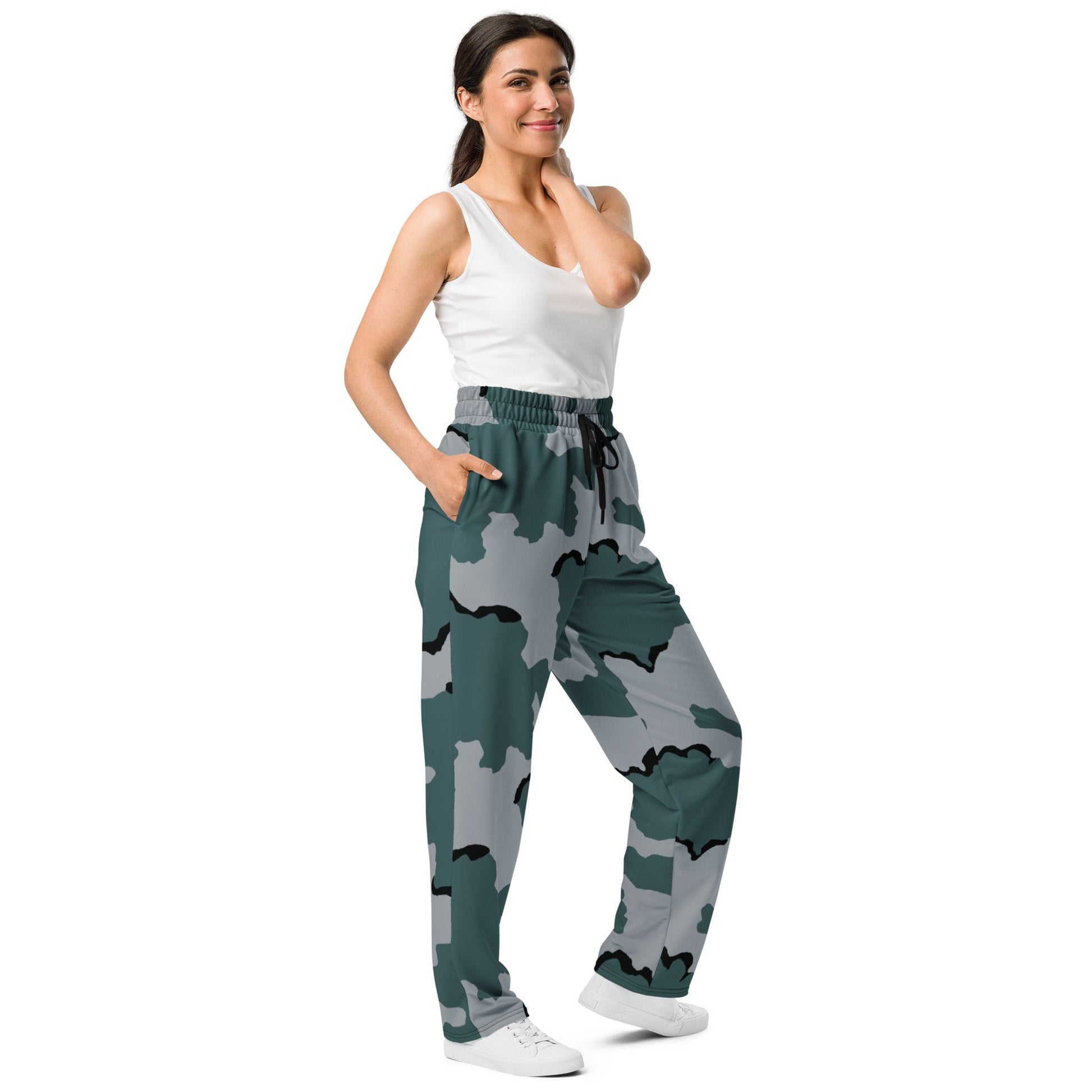 American Coffee Stain Urban CAMO Wide-leg joggers - Joggers