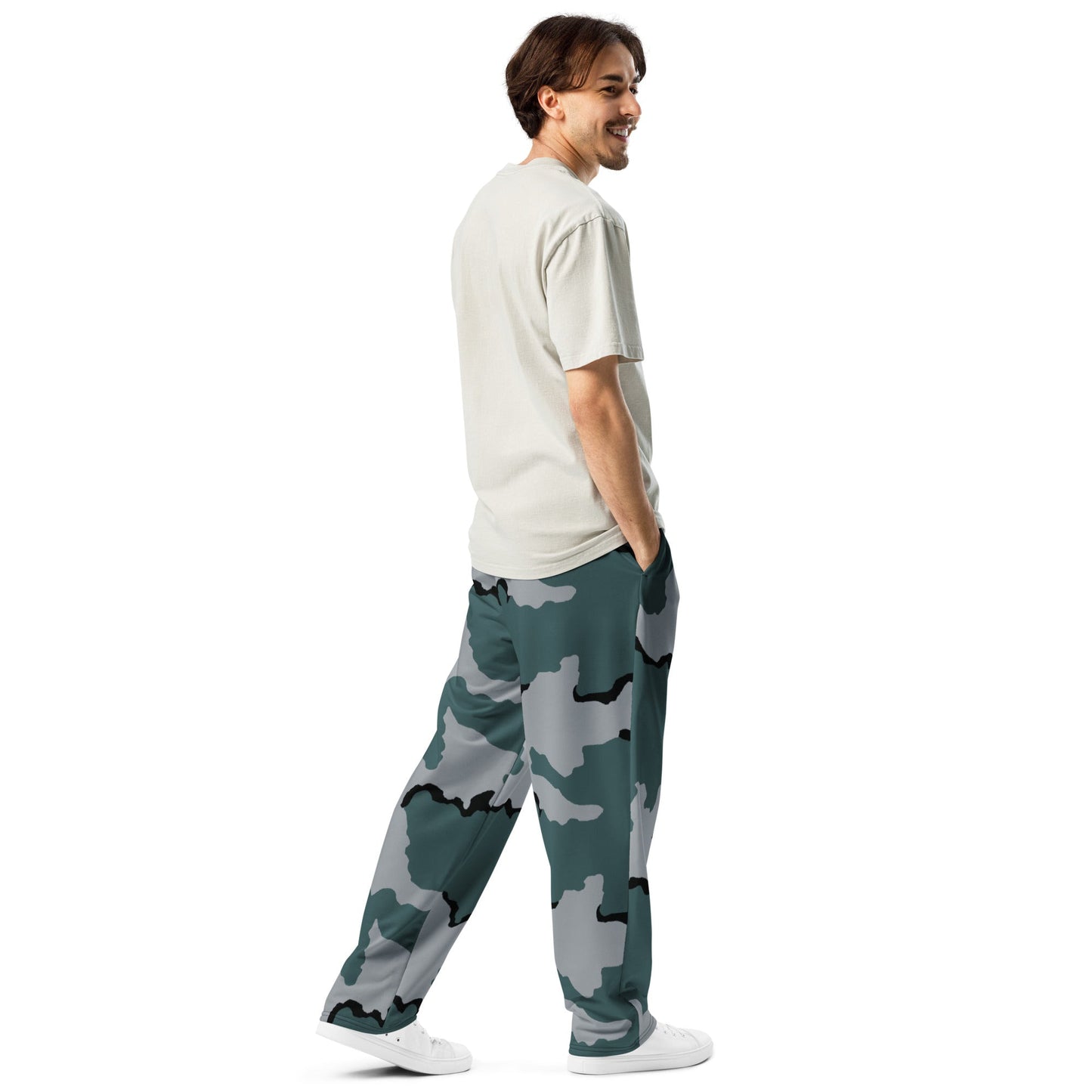 American Coffee Stain Urban CAMO Wide-leg joggers - Joggers