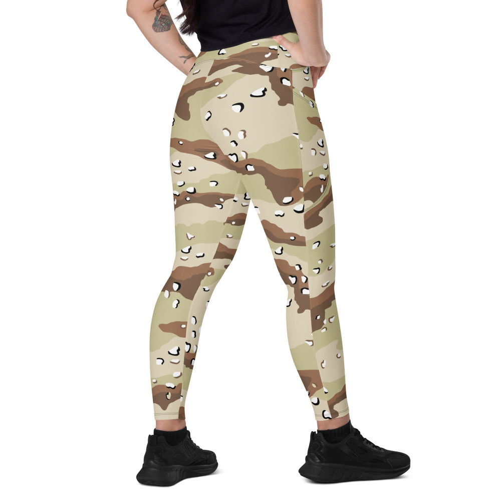 American Desert Battle Dress Uniform (DBDU) CAMO Leggings with pockets - 2XS - Womens With Pockets