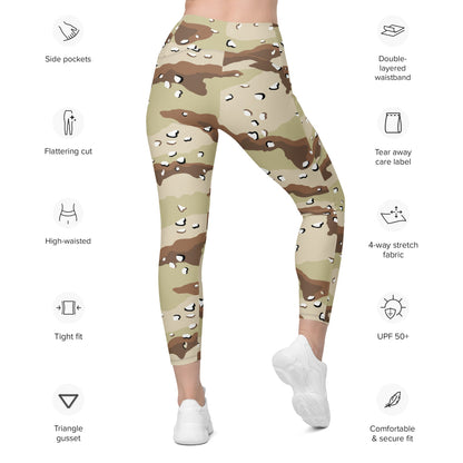 American Desert Battle Dress Uniform (DBDU) CAMO Leggings with pockets - Womens With Pockets