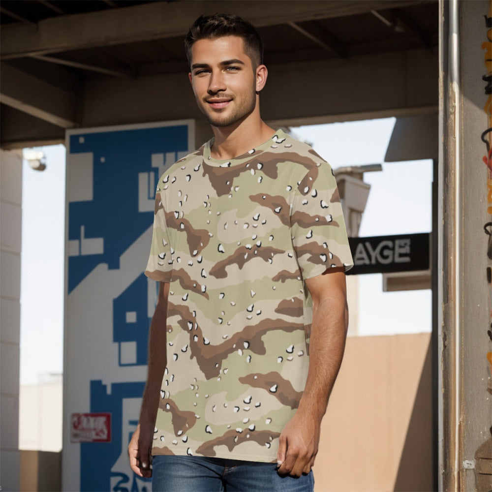 American Desert Battle Dress Uniform (DBDU) CAMO Men’s 100% Cotton T-Shirt - Mens