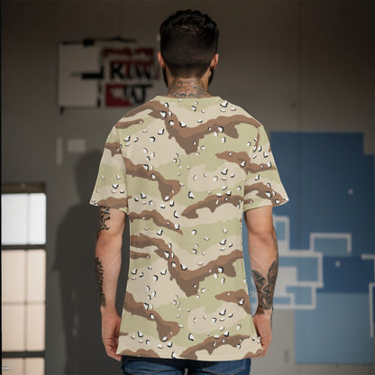 American Desert Battle Dress Uniform (DBDU) CAMO Men’s 100% Cotton T-Shirt - Mens