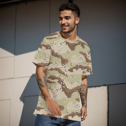 American Desert Battle Dress Uniform (DBDU) CAMO Men’s 100% Cotton T-Shirt - Mens