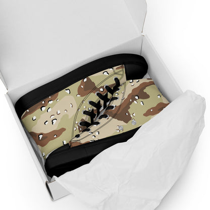 American Desert Battle Dress Uniform (DBDU) CAMO Men’s high top canvas shoes - Mens High Top Canvas Shoes