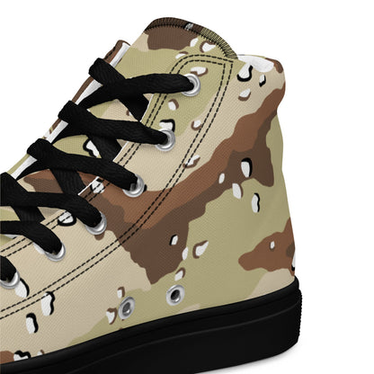 American Desert Battle Dress Uniform (DBDU) CAMO Men’s high top canvas shoes - Mens High Top Canvas Shoes