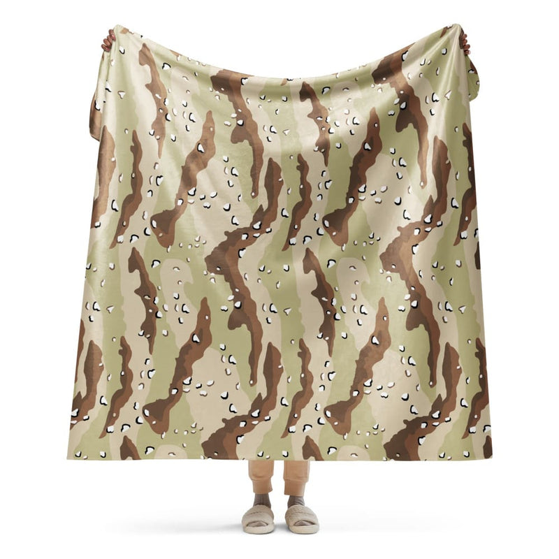 American Desert Battle Dress Uniform (DBDU) CAMO Sherpa blanket - 60″×80″
