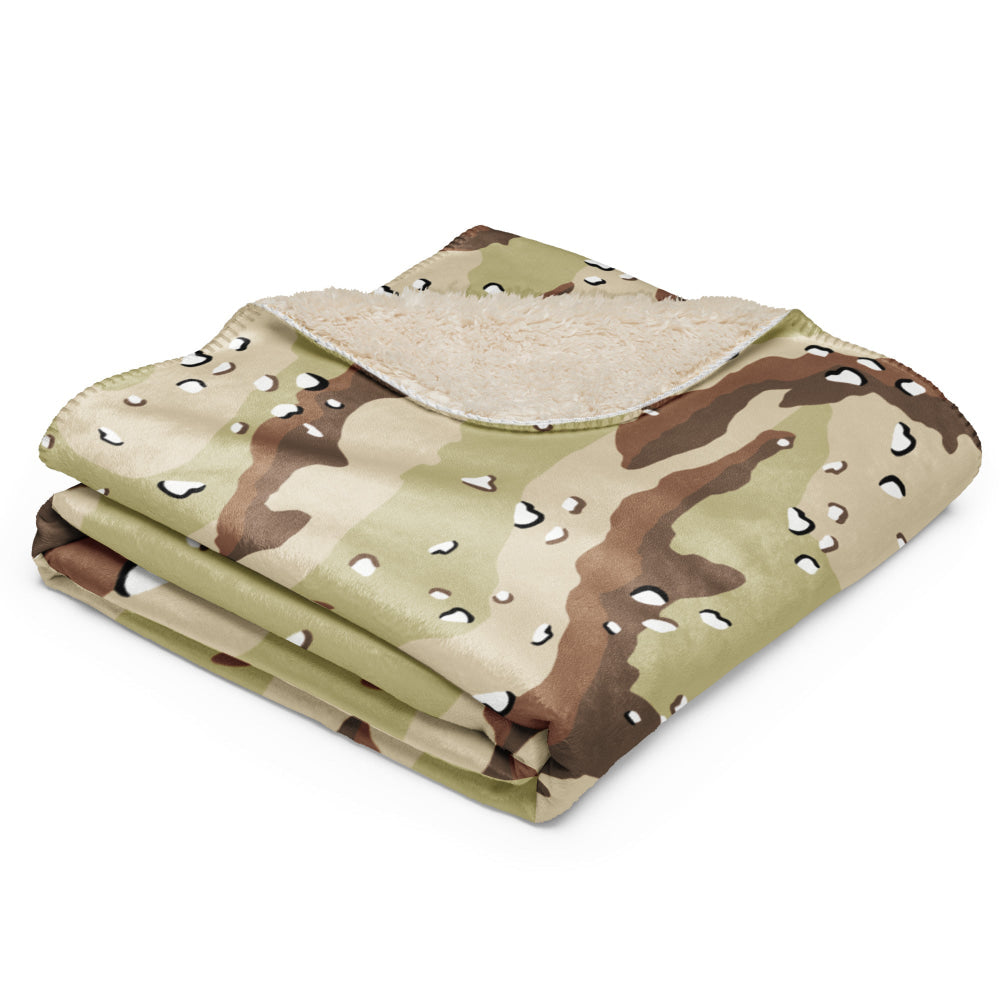 American Desert Battle Dress Uniform (DBDU) CAMO Sherpa blanket - Blanket