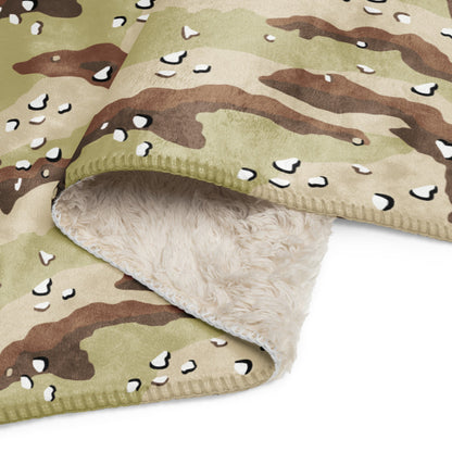 American Desert Battle Dress Uniform (DBDU) CAMO Sherpa blanket - Blanket