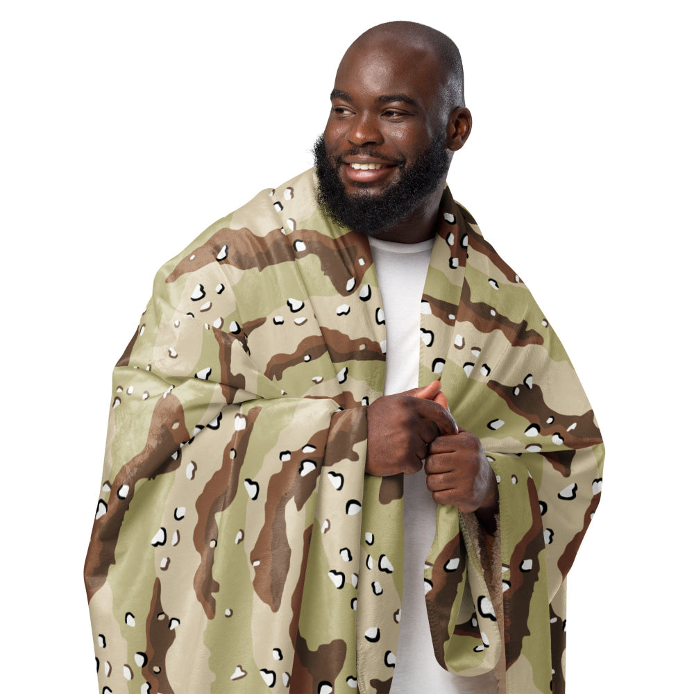 American Desert Battle Dress Uniform (DBDU) CAMO Sherpa blanket - Blanket