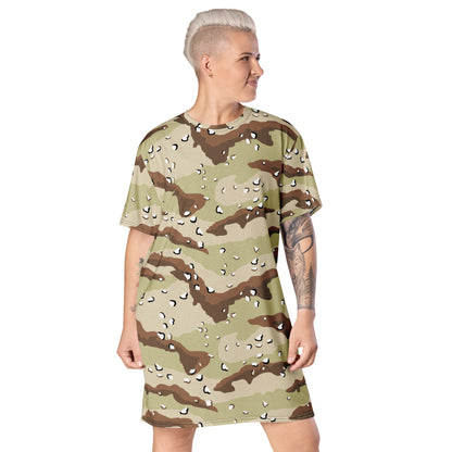 American Desert Battle Dress Uniform (DBDU) CAMO T-shirt dress - 2XS - Womens T-Shirt