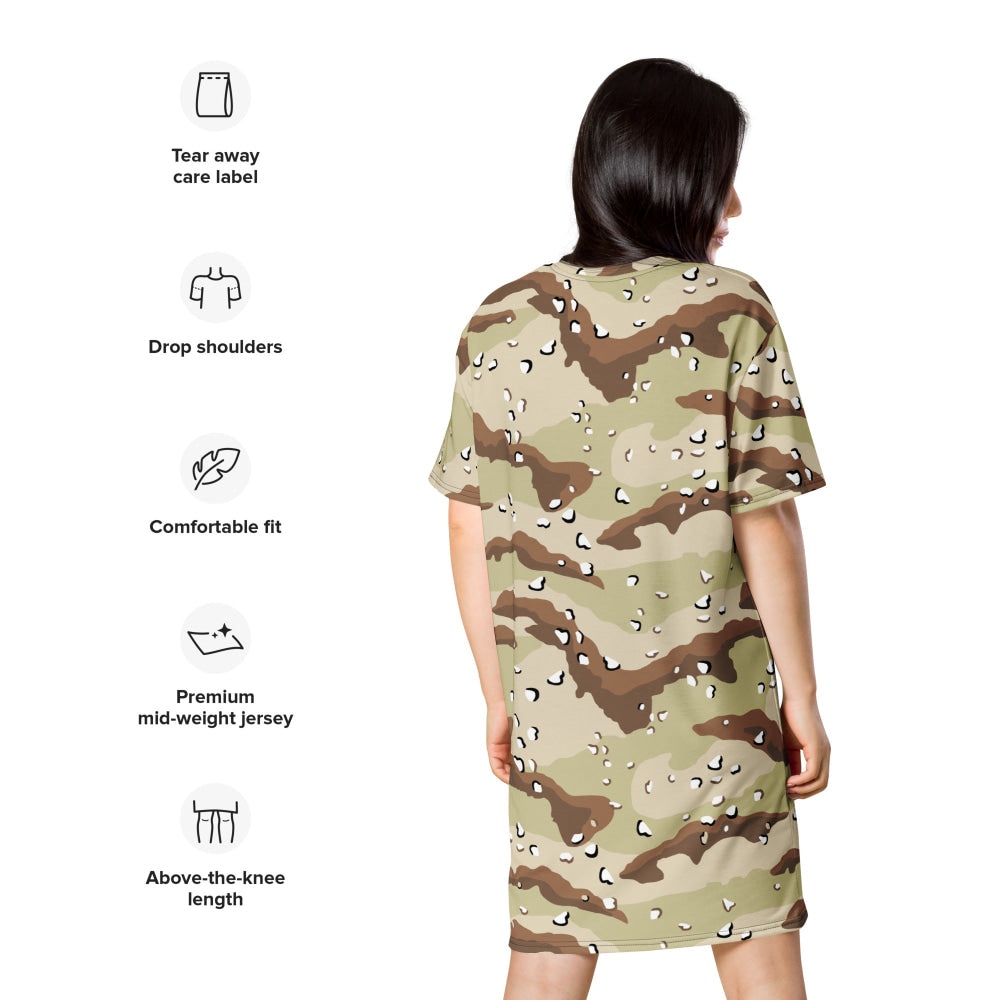 American Desert Battle Dress Uniform (DBDU) CAMO T-shirt dress - Womens T-Shirt