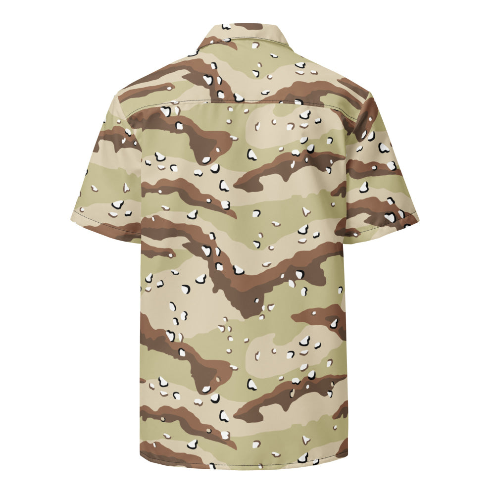 American Desert Battle Dress Uniform (DBDU) CAMO Unisex button shirt - Button Shirt