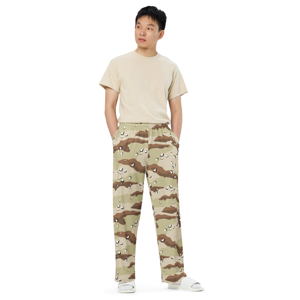 American Desert Battle Dress Uniform (DBDU) CAMO unisex wide-leg pants - Unisex Wide-Leg Pants