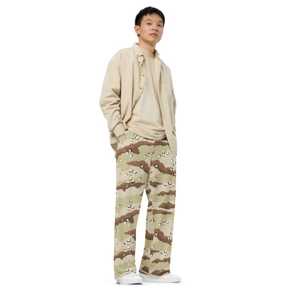 American Desert Battle Dress Uniform (DBDU) CAMO unisex wide-leg pants - Unisex Wide-Leg Pants