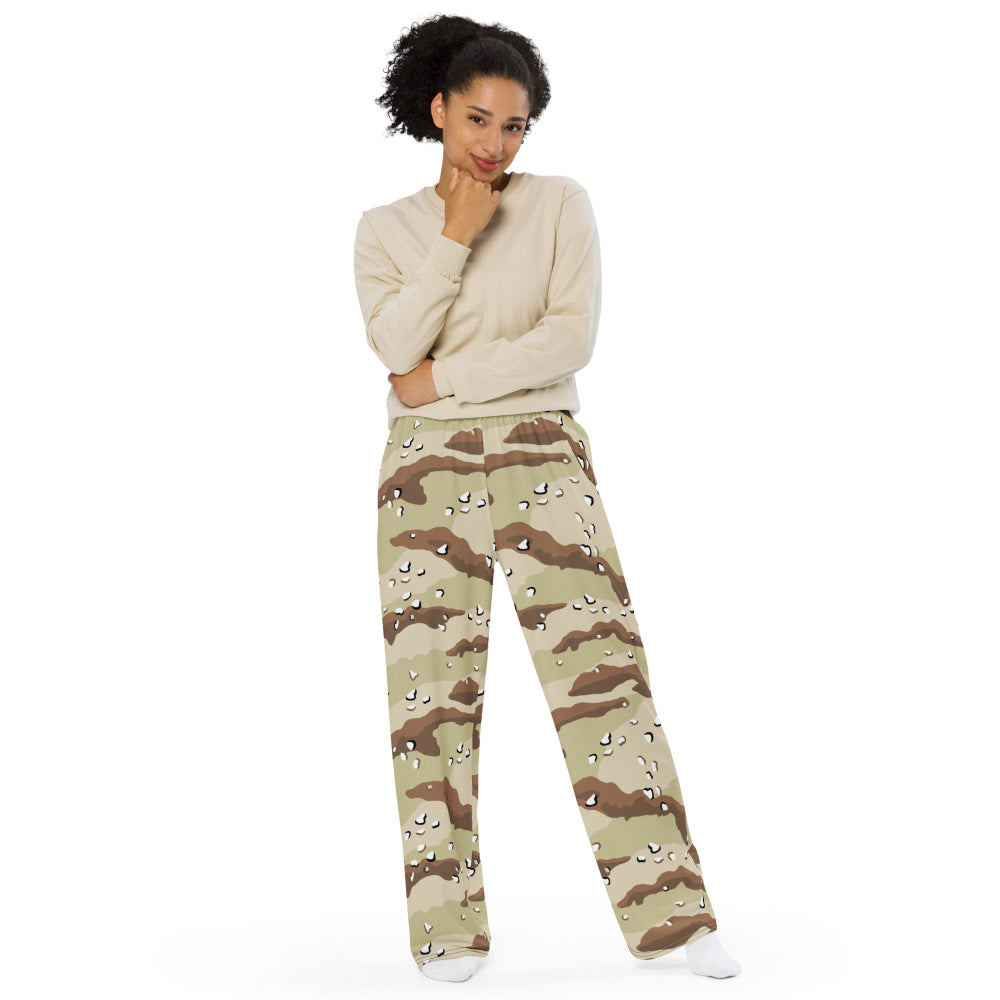 American Desert Battle Dress Uniform (DBDU) CAMO unisex wide-leg pants - Unisex Wide-Leg Pants