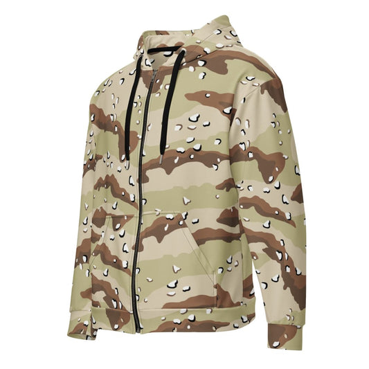 American Desert Battle Dress Uniform (DBDU) CAMO Unisex zip hoodie - 2XS