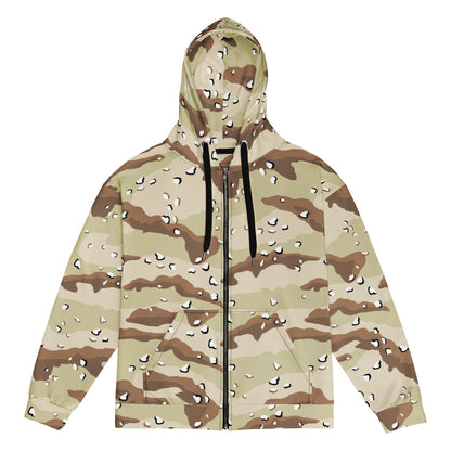 American Desert Battle Dress Uniform (DBDU) CAMO Unisex zip hoodie - 2XS - Zip Hoodie