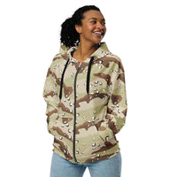 American Desert Battle Dress Uniform (DBDU) CAMO Unisex zip hoodie