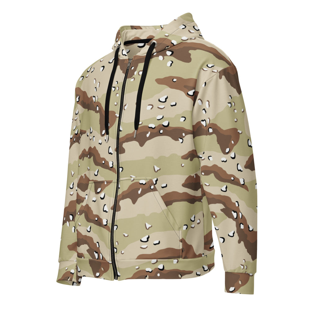 American Desert Battle Dress Uniform (DBDU) CAMO Unisex zip hoodie - Zip Hoodie