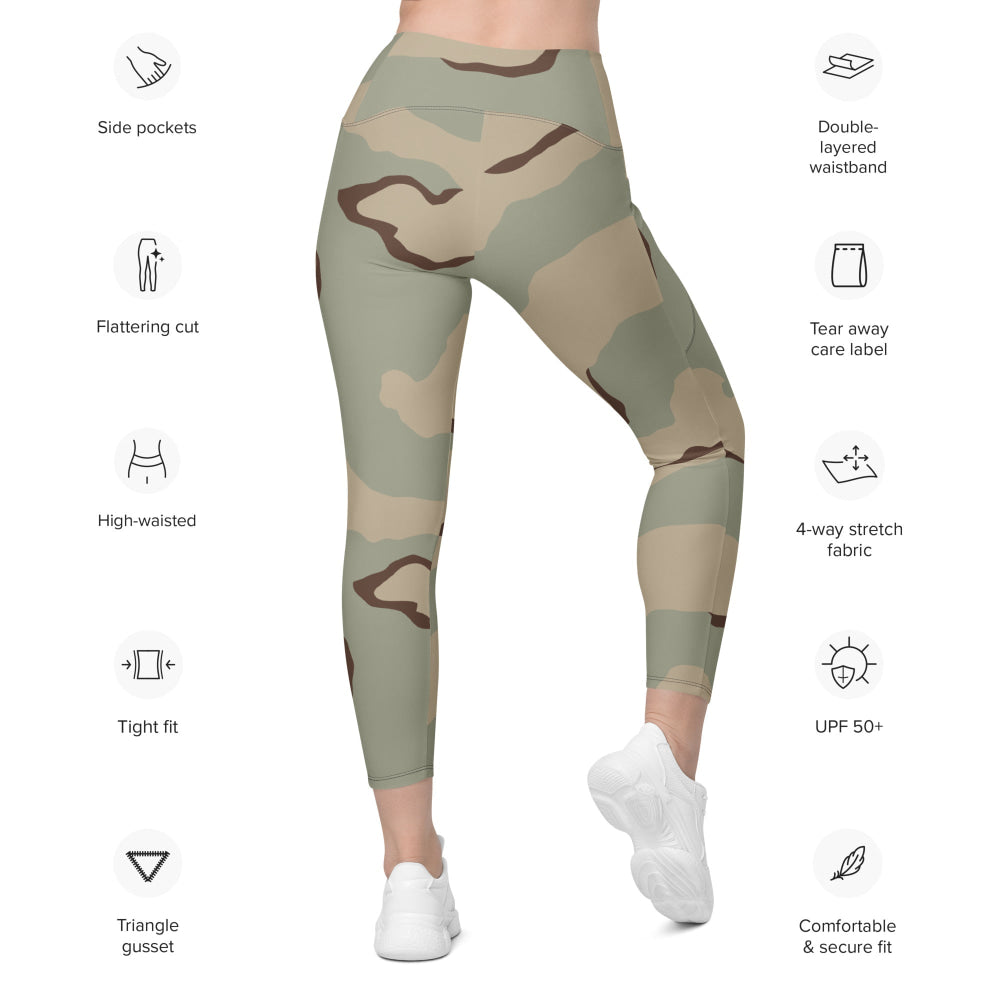 American Desert Combat Uniform (DCU) CAMO Leggings with pockets - Womens With Pockets