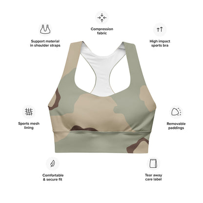 American Desert Combat Uniform (DCU) CAMO Longline sports bra - Womens Sports Bra