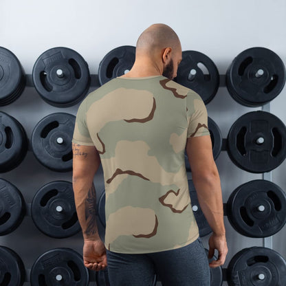 American Desert Combat Uniform (DCU) CAMO Men’s Athletic T-shirt