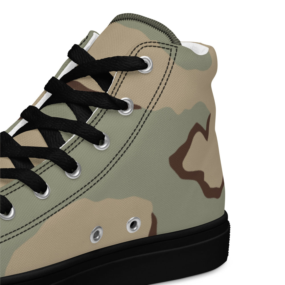 American Desert Combat Uniform (DCU) CAMO Men’s high top canvas shoes - Mens High Top Canvas Shoes