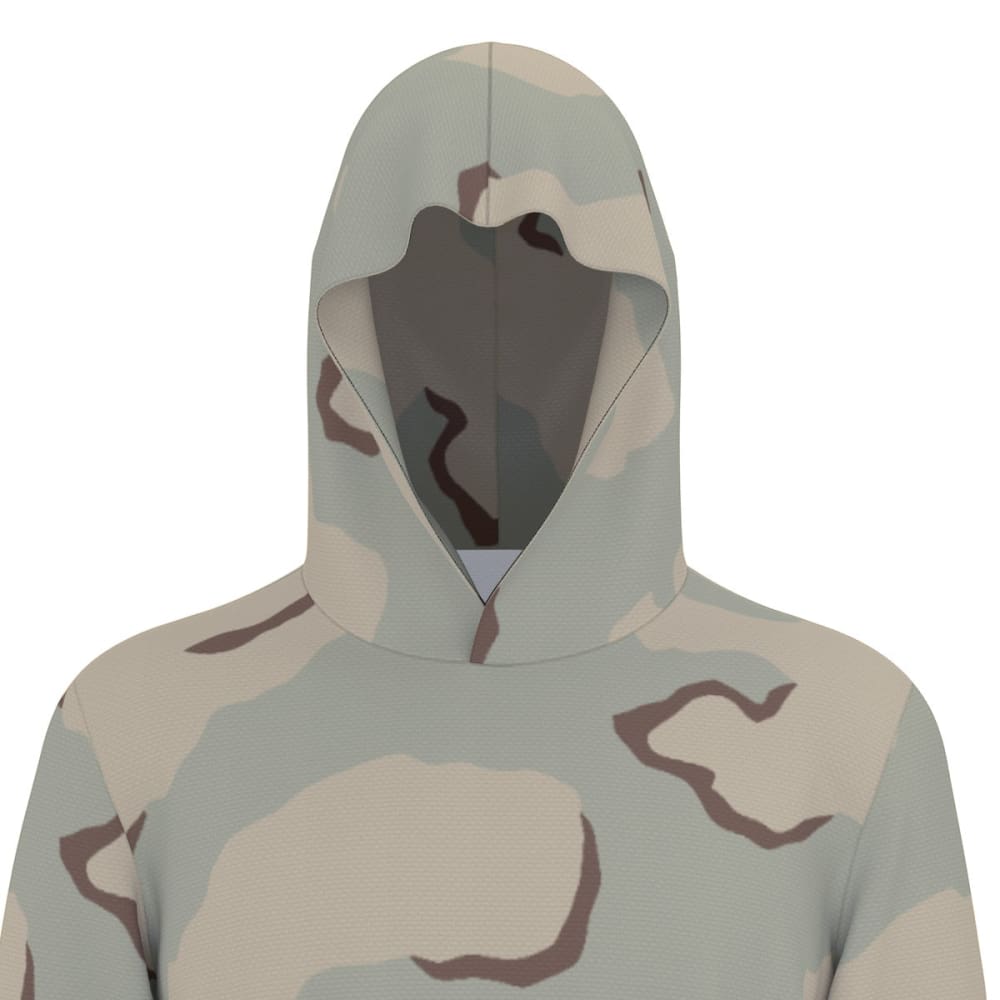 American Desert Combat Uniform (DCU) CAMO Men’s Sunscreen Sports Hoodie With Thumb Holes - Mens Sunscreen Sports Hoodie With Thumb Holes