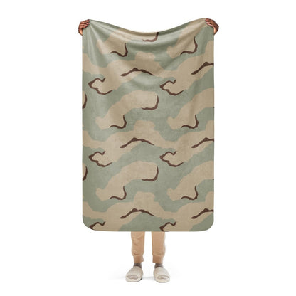 American Desert Combat Uniform (DCU) CAMO Sherpa blanket - 37″×57″