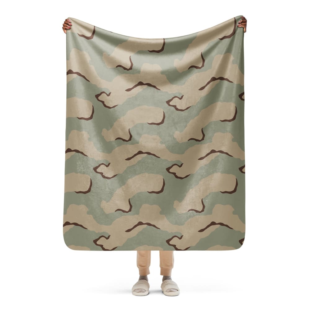 American Desert Combat Uniform (DCU) CAMO Sherpa blanket - 50″×60″