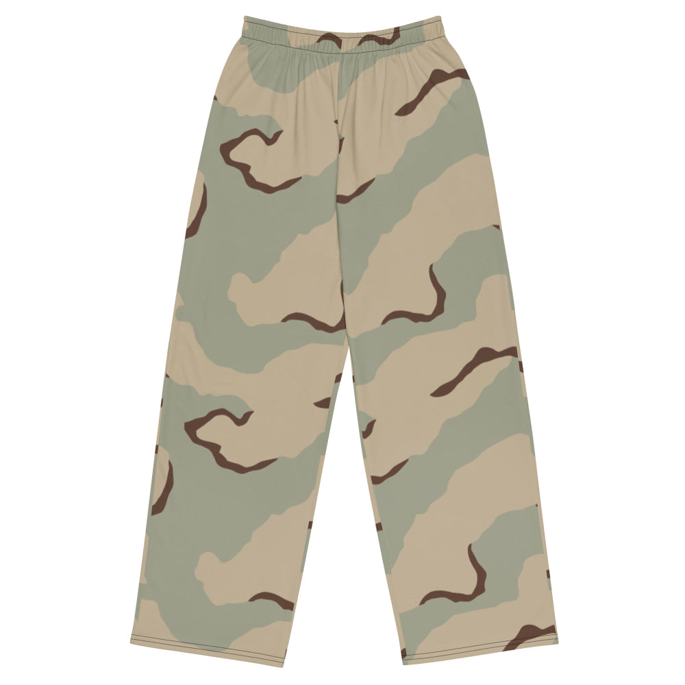 American Desert Combat Uniform (DCU) CAMO unisex wide-leg pants - 2XS - Unisex Wide-Leg Pants