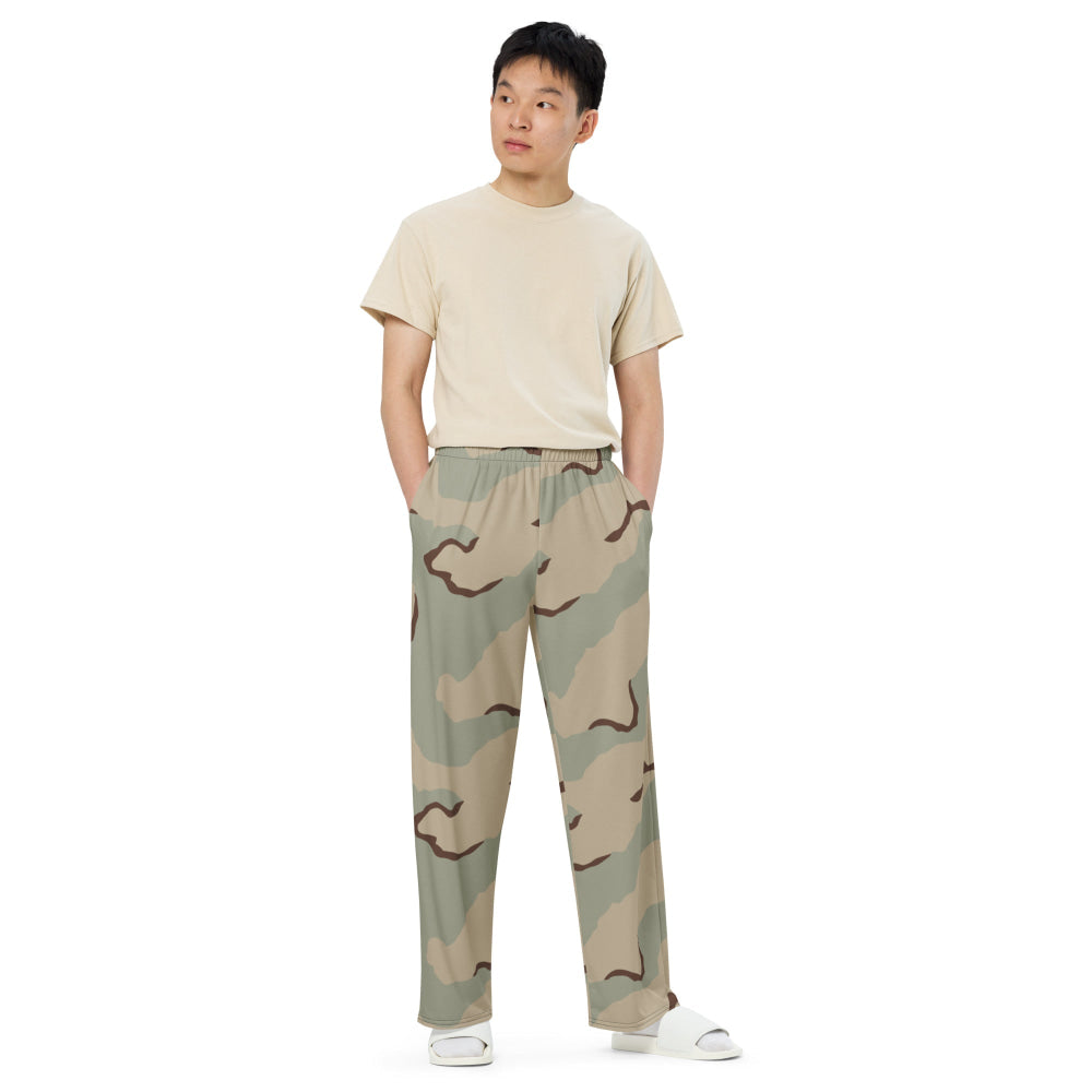 American Desert Combat Uniform (DCU) CAMO unisex wide-leg pants - Unisex Wide-Leg Pants