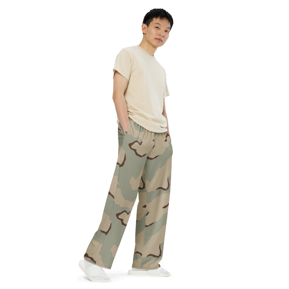 American Desert Combat Uniform (DCU) CAMO unisex wide-leg pants - Unisex Wide-Leg Pants